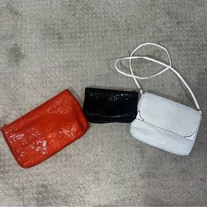 Vintage purses bundle of 3 white black and orange vintage purse fancy bag